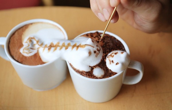 让人不舍得喝的咖啡泡沫艺术